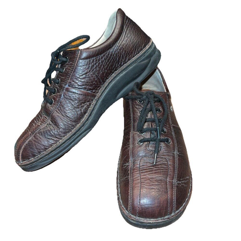 Finn Comfort Dijon Brown Leather Men's UK 9 US 10 Oxford Casual Shoes 🇩🇪